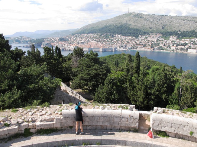 Lokrum Adası tepesinden Dubrovnik manzarası